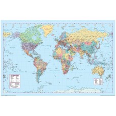 World Map Reference Chart Poster 36x24 inch   